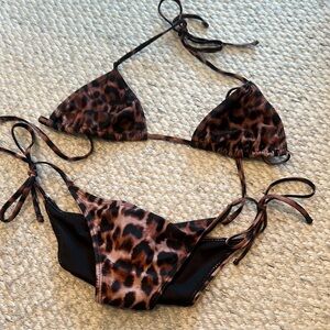 Leopard Print Bikini Set